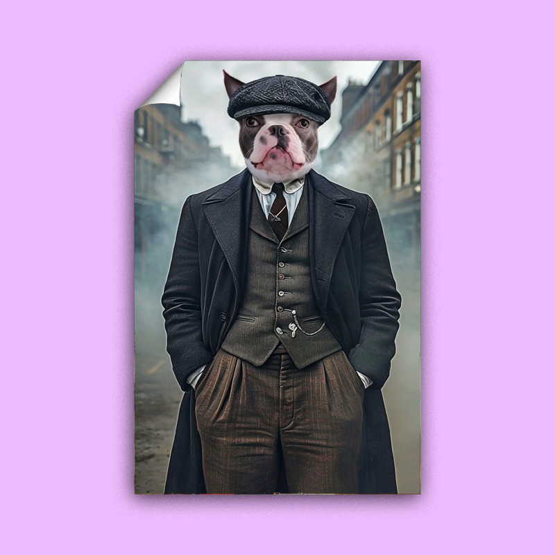 Peaky Blinders Pet Portrait - Custom Pet Portrait